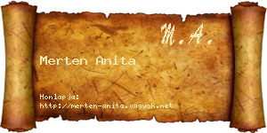 Merten Anita névjegykártya
